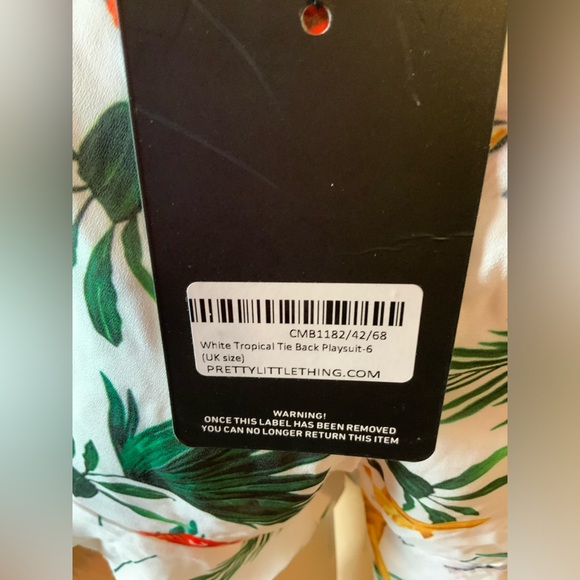 Pretty little thing tropical romper size 6 brand new with tags - Picture 7 of 7